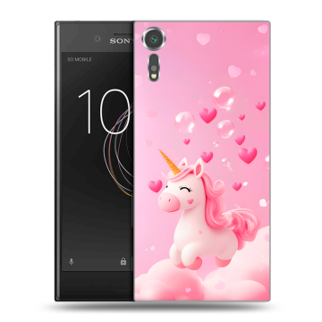 Пластиковый чехол на Sony Xperia XZs с принтом Единорог Пластиковый чехол на Sony Xperia XZs с принтом Единорог