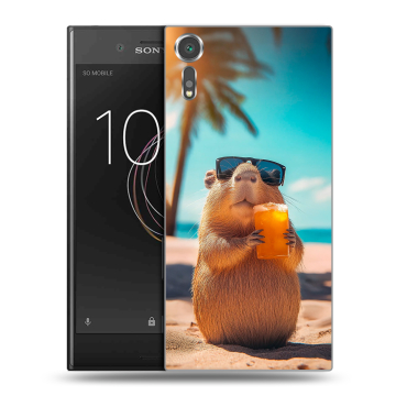 Пластиковый чехол на Sony Xperia XZs с принтом Капибара