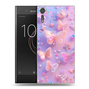 Пластиковый чехол на Sony Xperia XZs с принтом Бабочки