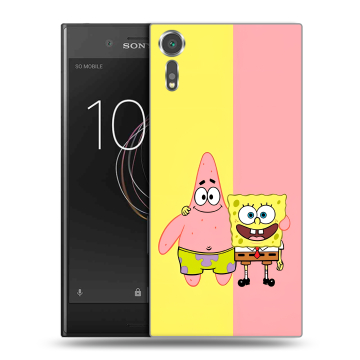 Пластиковый чехол на Sony Xperia XZs с принтом Спанч боб Спанчбоб Пластиковый чехол на Sony Xperia XZs с принтом Спанч боб Спанчбоб