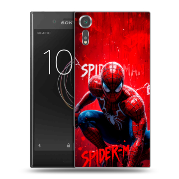 Пластиковый чехол на Sony Xperia XZs с принтом Spiderman Человек паук Пластиковый чехол на Sony Xperia XZs с принтом Spiderman Человек паук