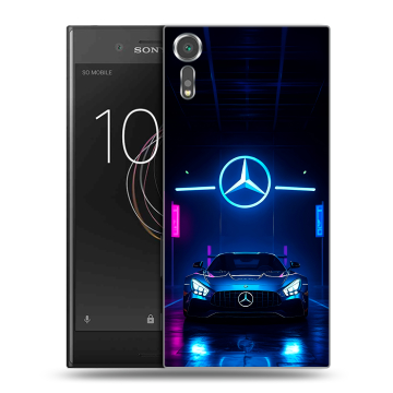 Пластиковый чехол на Sony Xperia XZs с принтом Mercedes Мерседес Пластиковый чехол на Sony Xperia XZs с принтом Mercedes Мерседес