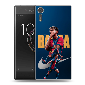 Пластиковый чехол на Sony Xperia XZs с принтом Барселона Barca Yamal Пластиковый чехол на Sony Xperia XZs с принтом Барселона Barca Yamal