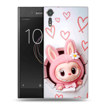 Пластиковый чехол на Sony Xperia XZs с принтом Labubu Лабубу