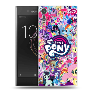 Пластиковый чехол на Sony Xperia XZs с принтом My little pony Дружба чудо Пластиковый чехол на Sony Xperia XZs с принтом My little pony Дружба чудо