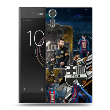 Пластиковый чехол на Sony Xperia XZs с принтом Messi Barcelona Пластиковый чехол на Sony Xperia XZs с принтом Messi Barcelona