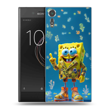 Пластиковый чехол на Sony Xperia XZs с принтом Спанч боб Спанчбоб Пластиковый чехол на Sony Xperia XZs с принтом Спанч боб Спанчбоб