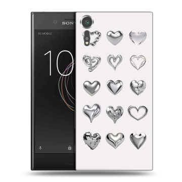 Пластиковый чехол на Sony Xperia XZs с принтом Y2K сердечки Пластиковый чехол на Sony Xperia XZs с принтом Y2K сердечки