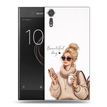 Пластиковый чехол на Sony Xperia XZs с принтом женский Пластиковый чехол на Sony Xperia XZs с принтом женский