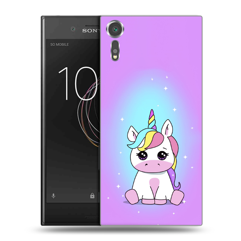 Пластиковый чехол на Sony Xperia XZs с принтом Единорог Пластиковый чехол на Sony Xperia XZs с принтом Единорог