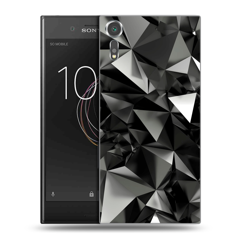Пластиковый чехол на Sony Xperia XZs с принтом Черные кристаллы Пластиковый чехол на Sony Xperia XZs с принтом Черные кристаллы