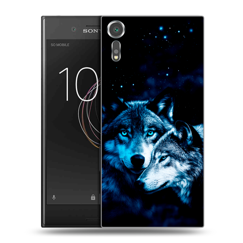 Пластиковый чехол на Sony Xperia XZs с принтом Волки Пластиковый чехол на Sony Xperia XZs с принтом Волки