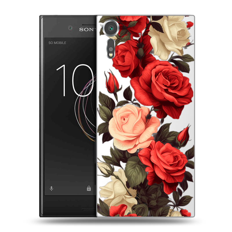 Пластиковый чехол на Sony Xperia XZs с принтом Розы Пластиковый чехол на Sony Xperia XZs с принтом Розы