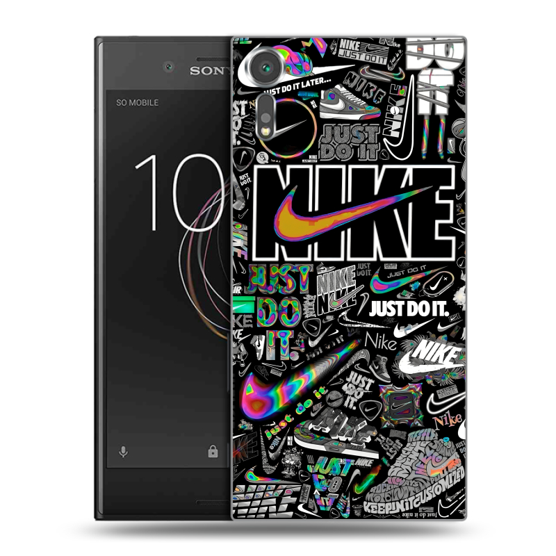 Пластиковый чехол на Sony Xperia XZs с принтом Найк Пластиковый чехол на Sony Xperia XZs с принтом Найк