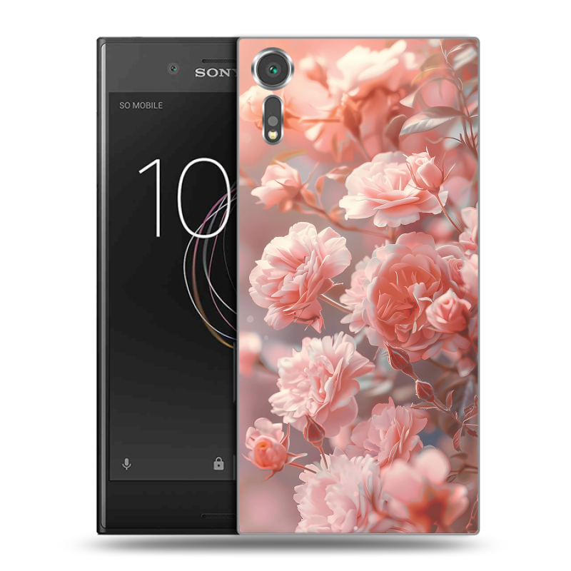 Пластиковый чехол на Sony Xperia XZs с принтом Розовые розы Пластиковый чехол на Sony Xperia XZs с принтом Розовые розы