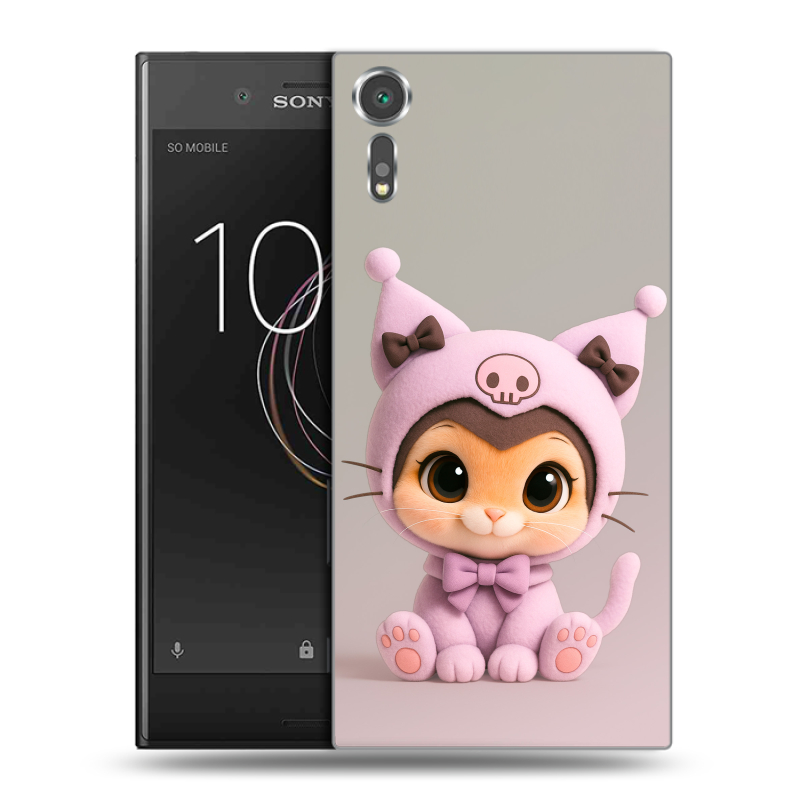 Пластиковый чехол на Sony Xperia XZs с принтом Куроми Kuromi Пластиковый чехол на Sony Xperia XZs с принтом Куроми Kuromi
