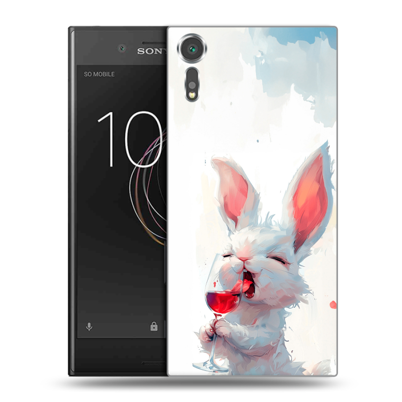Пластиковый чехол на Sony Xperia XZs с принтом кролик зайчик Пластиковый чехол на Sony Xperia XZs с принтом кролик зайчик
