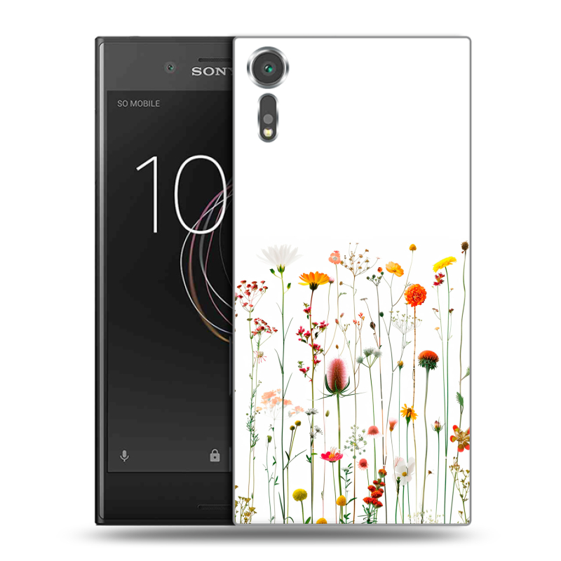 Пластиковый чехол на Sony Xperia XZs с принтом цветы Пластиковый чехол на Sony Xperia XZs с принтом цветы