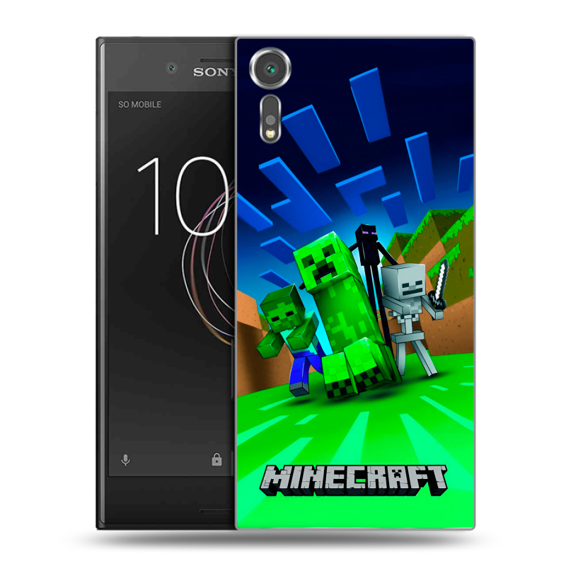 Пластиковый чехол на Sony Xperia XZs с принтом Майнкрафт Пластиковый чехол на Sony Xperia XZs с принтом Майнкрафт