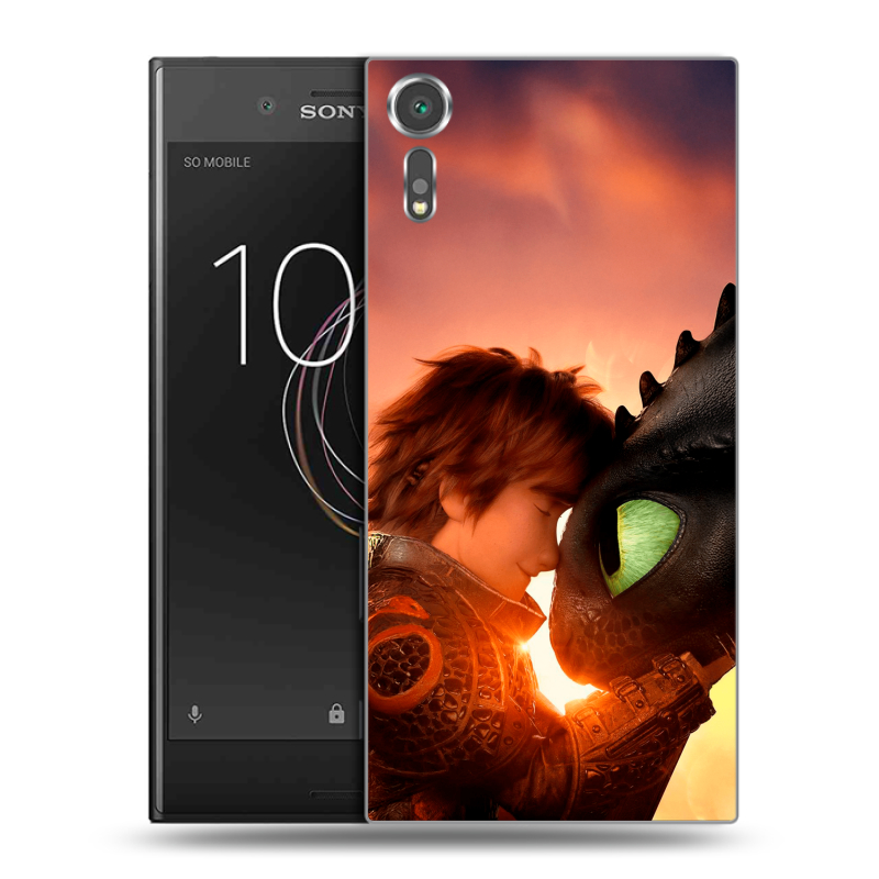 Пластиковый чехол на Sony Xperia XZs с принтом Как приручить дракона Пластиковый чехол на Sony Xperia XZs с принтом Как приручить дракона