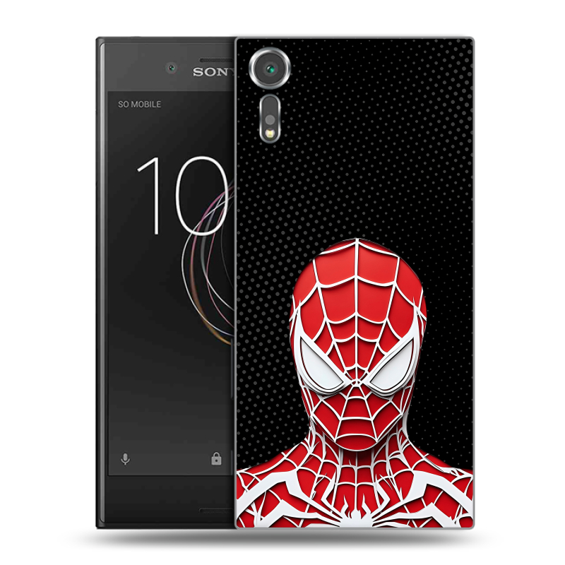 Пластиковый чехол на Sony Xperia XZs с принтом человек паук spiderman Пластиковый чехол на Sony Xperia XZs с принтом человек паук spiderman