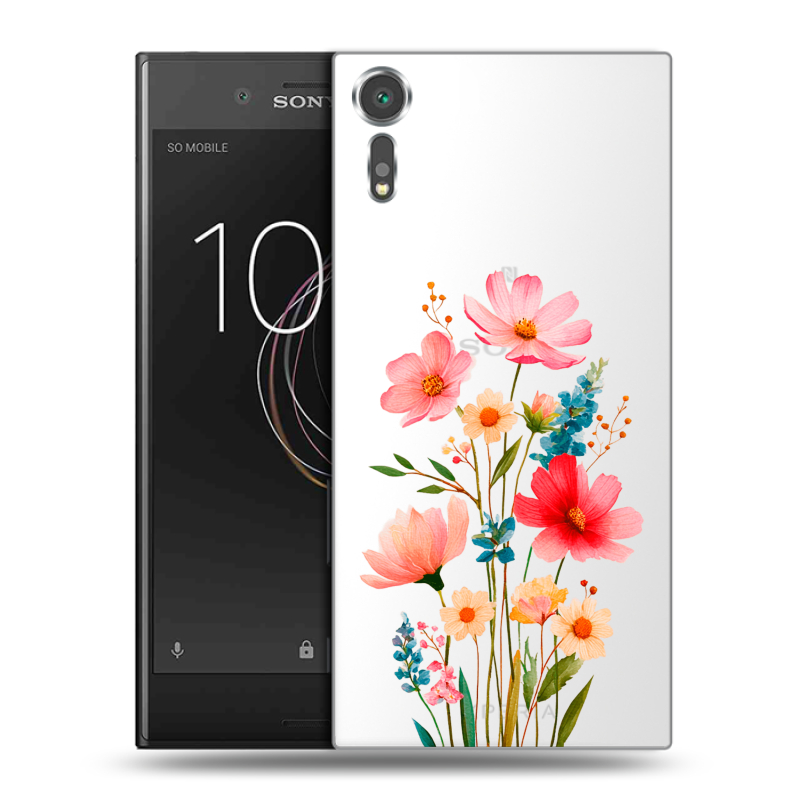 Пластиковый чехол на Sony Xperia XZs с принтом Цветы Пластиковый чехол на Sony Xperia XZs с принтом Цветы