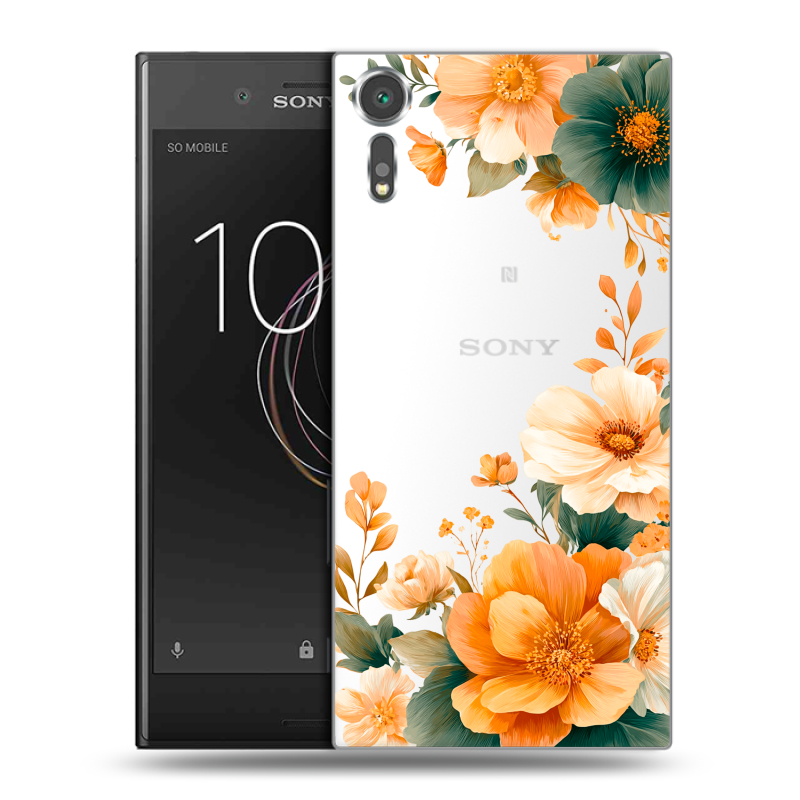 Пластиковый чехол на Sony Xperia XZs с принтом Цветы принт Пластиковый чехол на Sony Xperia XZs с принтом Цветы принт