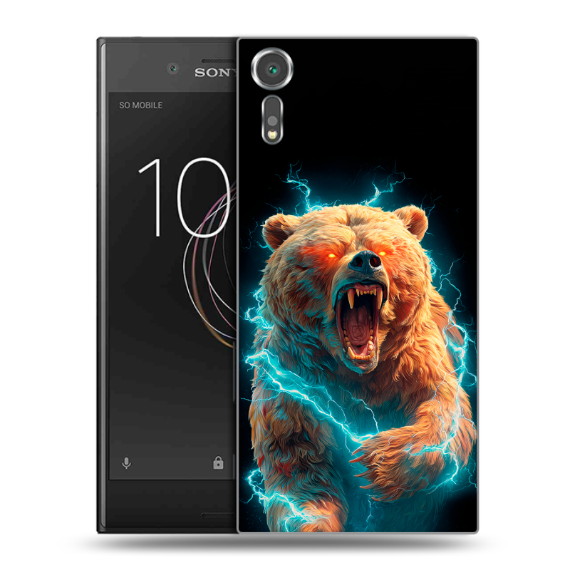 Пластиковый чехол на Sony Xperia XZs с принтом Медведь Пластиковый чехол на Sony Xperia XZs с принтом Медведь