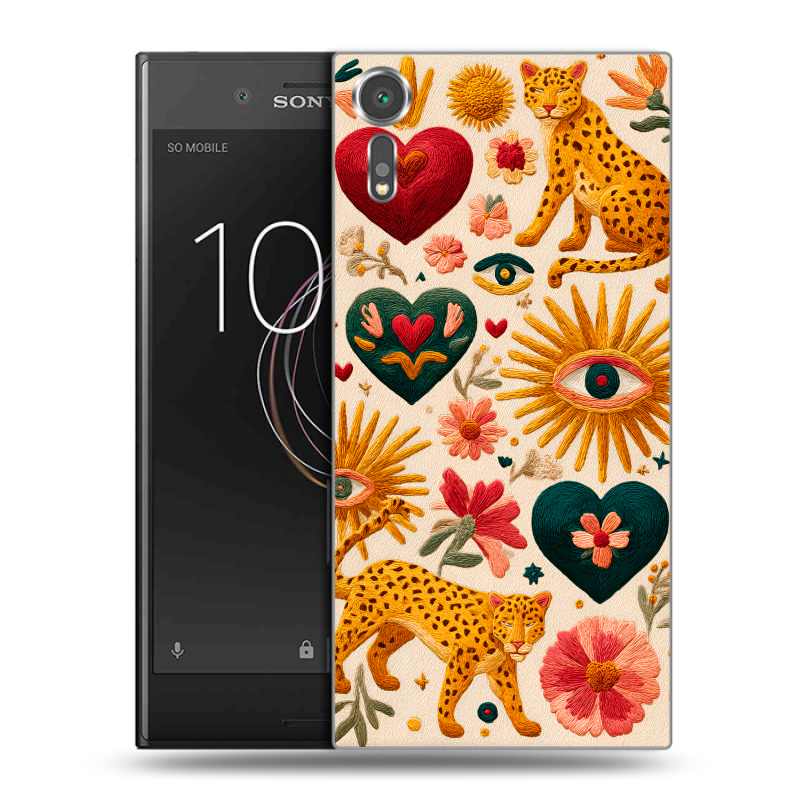 Пластиковый чехол на Sony Xperia XZs с принтом Модный принт Пластиковый чехол на Sony Xperia XZs с принтом Модный принт