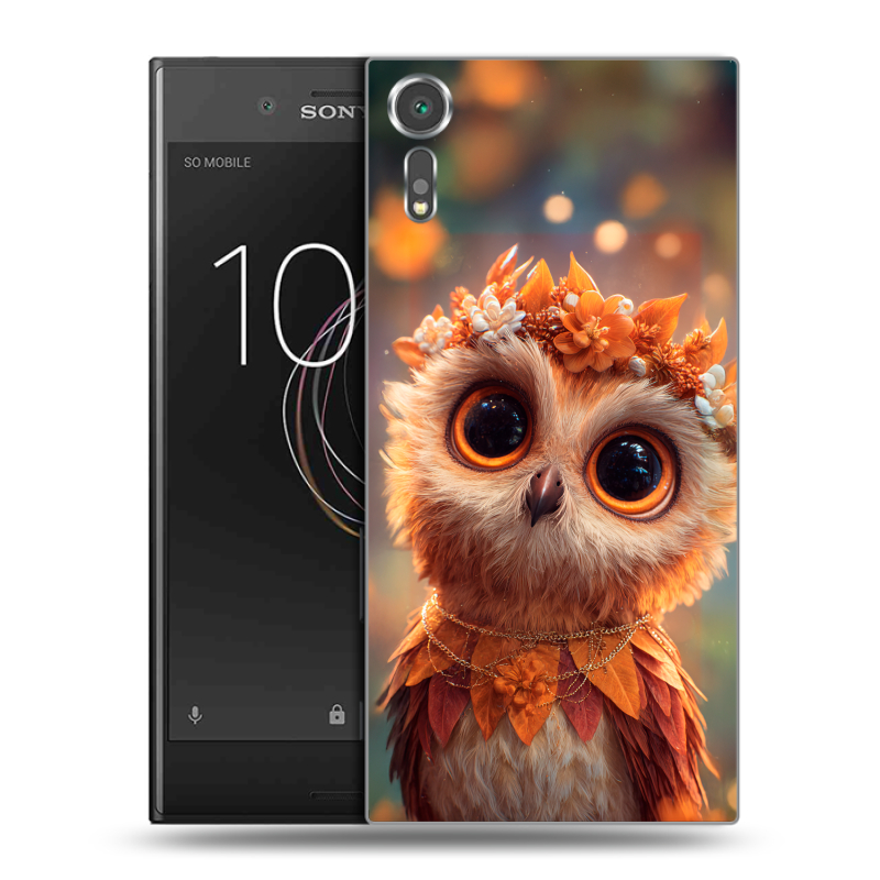 Пластиковый чехол на Sony Xperia XZs с принтом Милая сова Пластиковый чехол на Sony Xperia XZs с принтом Милая сова