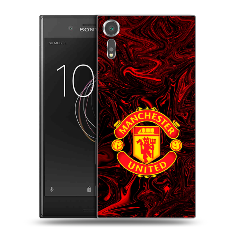 Пластиковый чехол на Sony Xperia XZs с принтом Manchester United Пластиковый чехол на Sony Xperia XZs с принтом Manchester United
