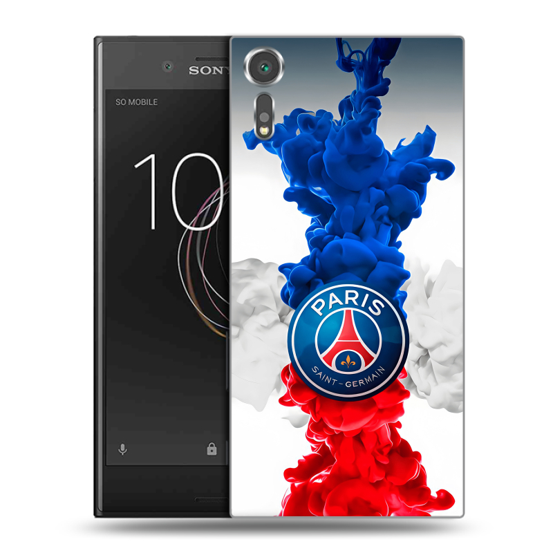 Пластиковый чехол на Sony Xperia XZs с принтом PSG ПСЖ Пластиковый чехол на Sony Xperia XZs с принтом PSG ПСЖ