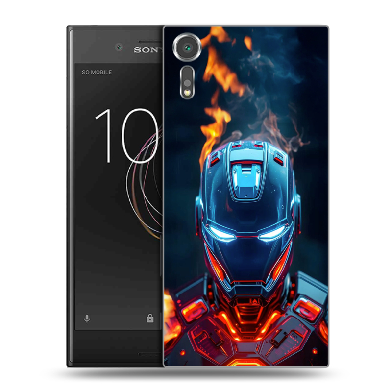 Пластиковый чехол на Sony Xperia XZs с принтом IronMan Железный человек Пластиковый чехол на Sony Xperia XZs с принтом IronMan Железный человек