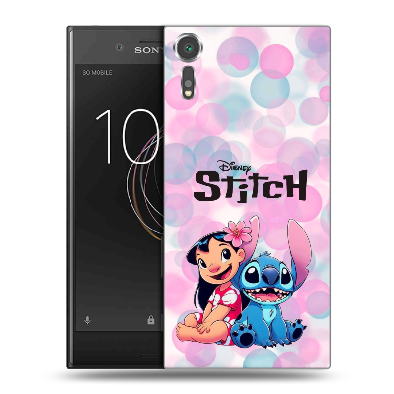 Пластиковый чехол на Sony Xperia XZs с принтом Лило и Стич Пластиковый чехол на Sony Xperia XZs с принтом Лило и Стич