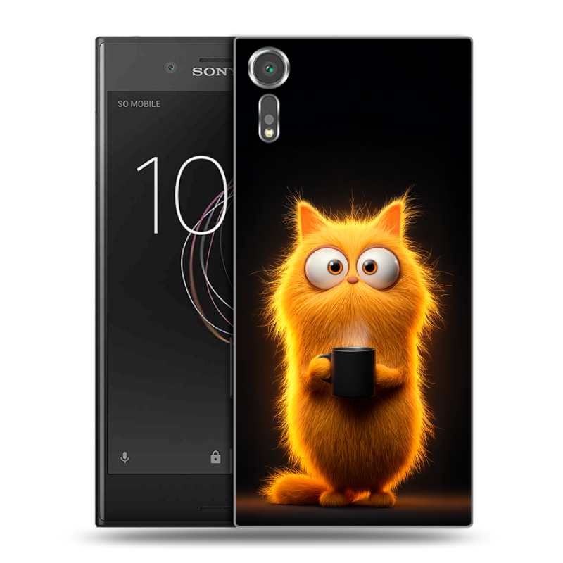 Пластиковый чехол на Sony Xperia XZs с принтом Смешной кот Пластиковый чехол на Sony Xperia XZs с принтом Смешной кот