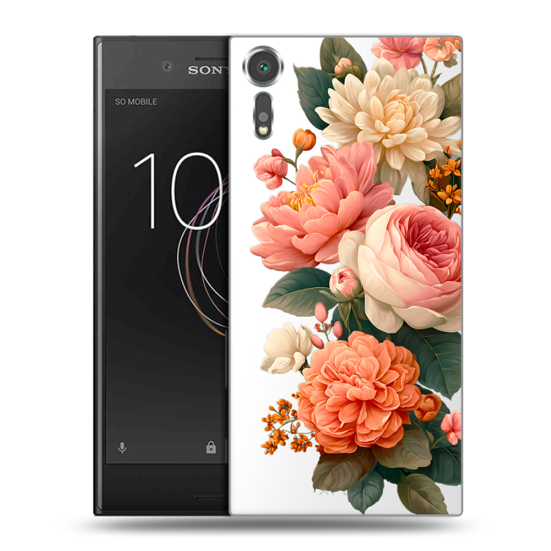 Пластиковый чехол на Sony Xperia XZs с принтом цветы Пластиковый чехол на Sony Xperia XZs с принтом цветы