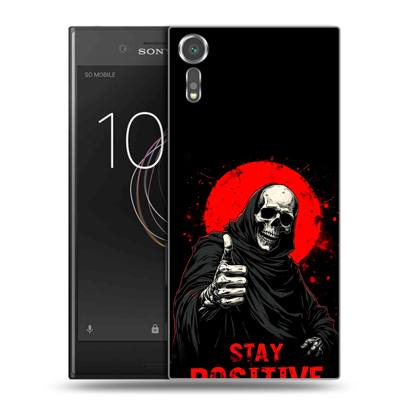 Пластиковый чехол на Sony Xperia XZs с принтом смешной скелет Пластиковый чехол на Sony Xperia XZs с принтом смешной скелет
