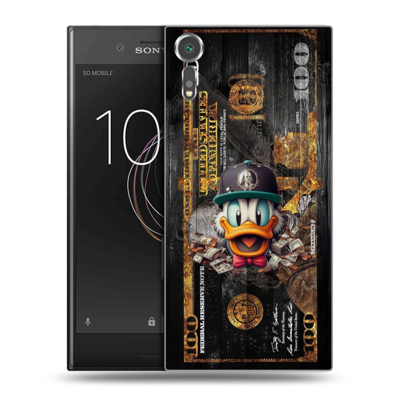 Пластиковый чехол на Sony Xperia XZs с принтом Дональд Дак Доллар Пластиковый чехол на Sony Xperia XZs с принтом Дональд Дак Доллар