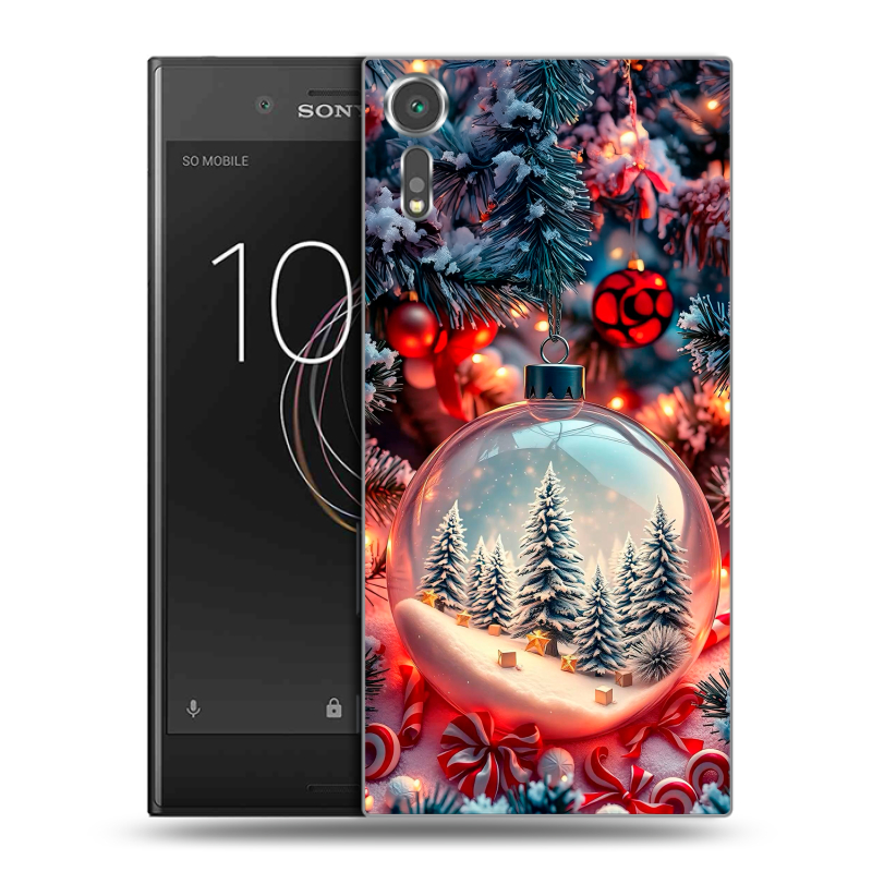 Пластиковый чехол на Sony Xperia XZs с принтом Новый год Пластиковый чехол на Sony Xperia XZs с принтом Новый год