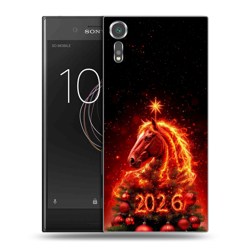Пластиковый чехол на Sony Xperia XZs с принтом Новый год Пластиковый чехол на Sony Xperia XZs с принтом Новый год