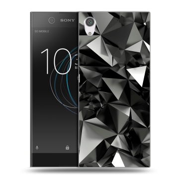 Силиконовый чехол на Sony Xperia XA1 с принтом Черные кристаллы