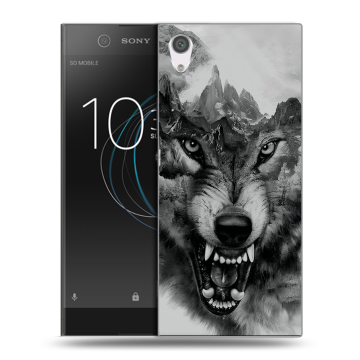 Силиконовый чехол на Sony Xperia XA1 с принтом Волк