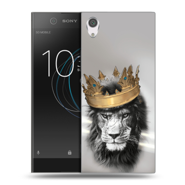 Силиконовый чехол на Sony Xperia XA1 с принтом Лев с короной