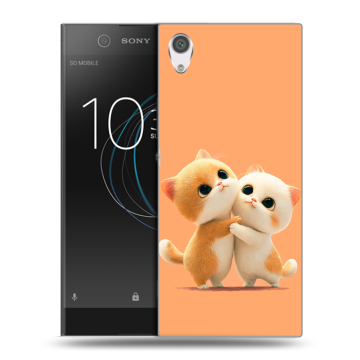 Силиконовый чехол на Sony Xperia XA1 с принтом Милые котики Силиконовый чехол на Sony Xperia XA1 с принтом Милые котики