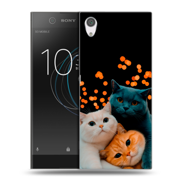 Силиконовый чехол на Sony Xperia XA1 с принтом Кошки