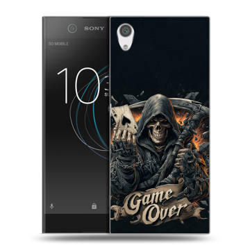 Силиконовый чехол на Sony Xperia XA1 с принтом Скелет карты