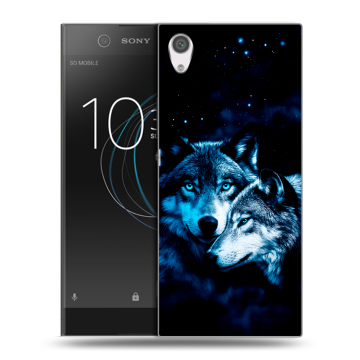 Силиконовый чехол на Sony Xperia XA1 с принтом Волки Силиконовый чехол на Sony Xperia XA1 с принтом Волки