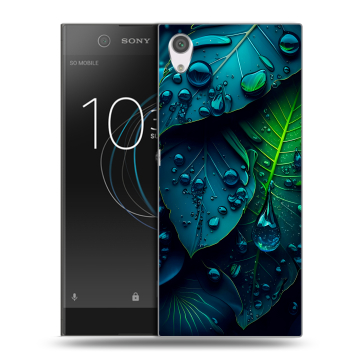 Силиконовый чехол на Sony Xperia XA1 с принтом Листья