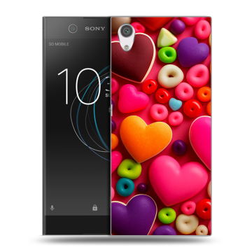 Силиконовый чехол на Sony Xperia XA1 с принтом Сердечки Силиконовый чехол на Sony Xperia XA1 с принтом Сердечки