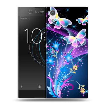 Силиконовый чехол на Sony Xperia XA1 с принтом Бабочки